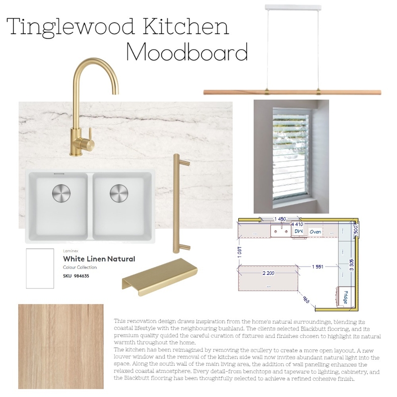 Tinglewood Kitchen moodboard Interior Design Mood Board by Metric Designs