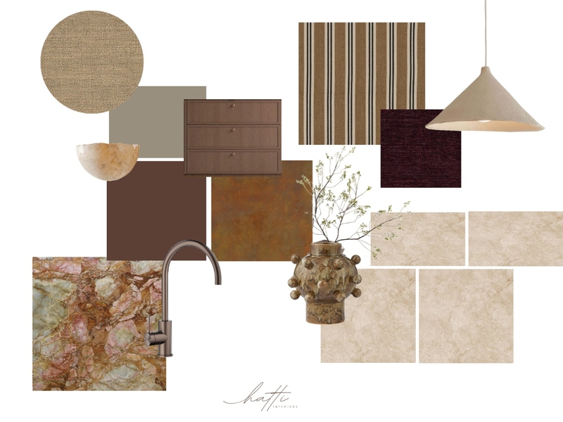 Earthy med kitchen Interior Design Mood Board by Hatti Interiors