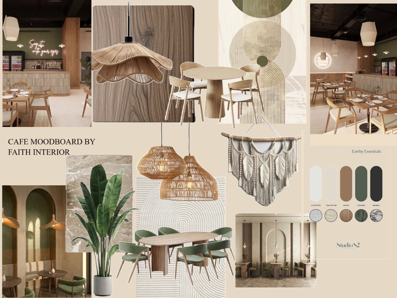 CAFE MOODBOARD Interior Design Mood Board by Ampaire