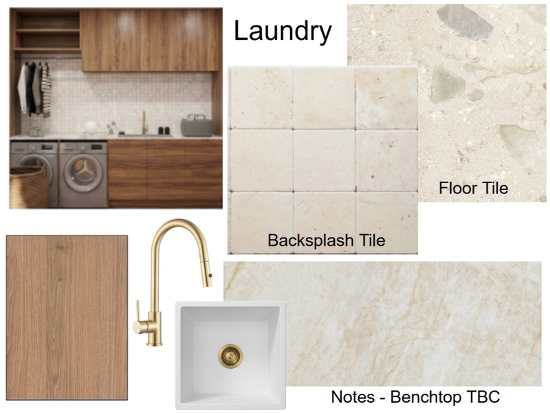 Mary & Sean Laundry Interior Design Mood Board by staged design