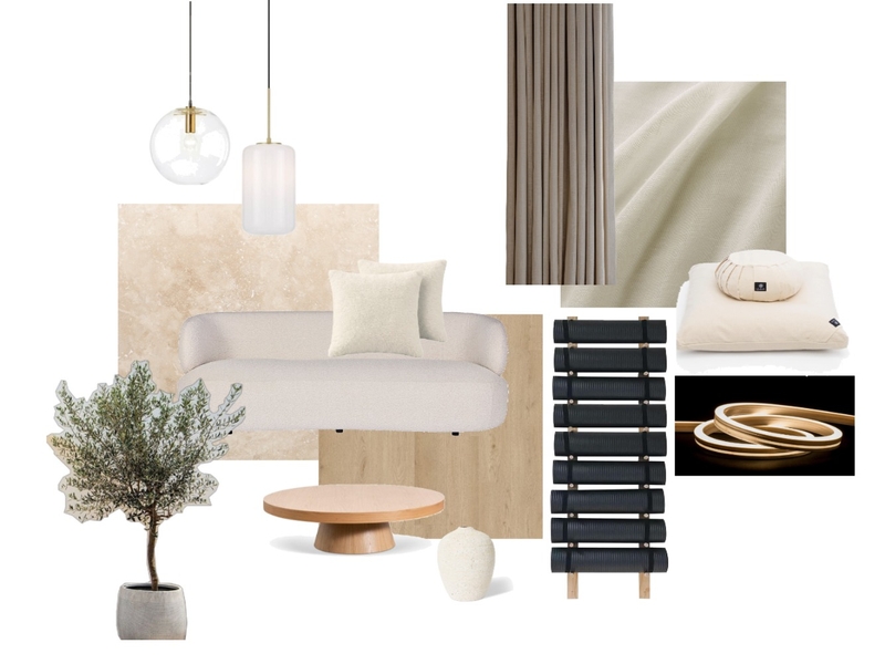 yoga Interior Design Mood Board by patthariya