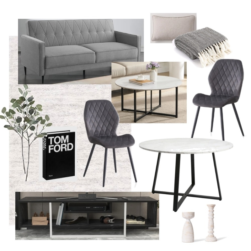 Kew 1 bed living room Light Grey 2 Interior Design Mood Board by Lovenana