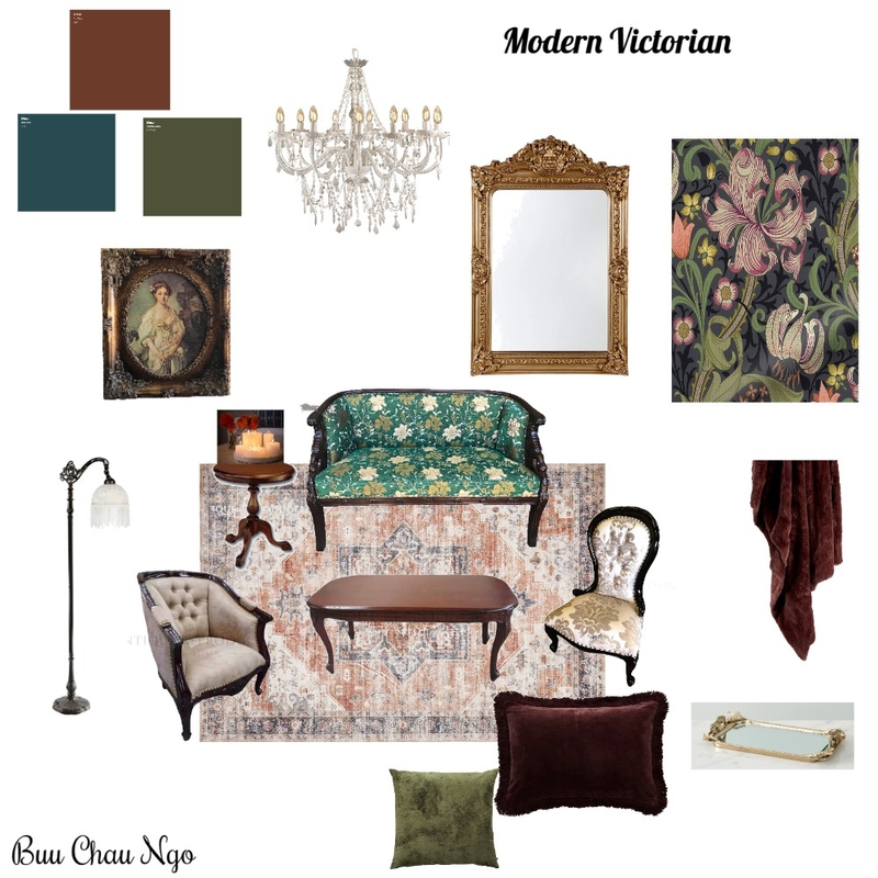 Sample Board Interior Design Mood Board by Ngo
