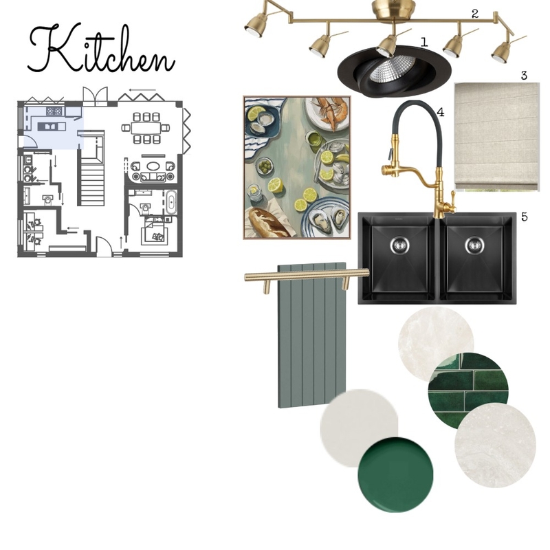 Mood Board Module 9 - Kitchen Interior Design Mood Board by goodall.edit.design