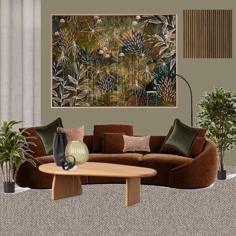 Lounge - Green & Brown Interior Design Mood Board by nutterconstruct@gmail.com
