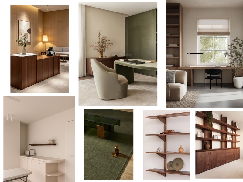 Clinic Design Direction Interior Design Mood Board by Wholesome by Design