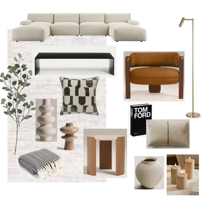 Chelsea Water 3 bed living room wood Interior Design Mood Board by Lovenana