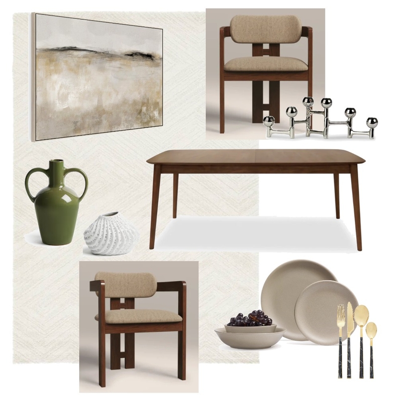 Chelsea Water 3 bed dining room wood Interior Design Mood Board by Lovenana