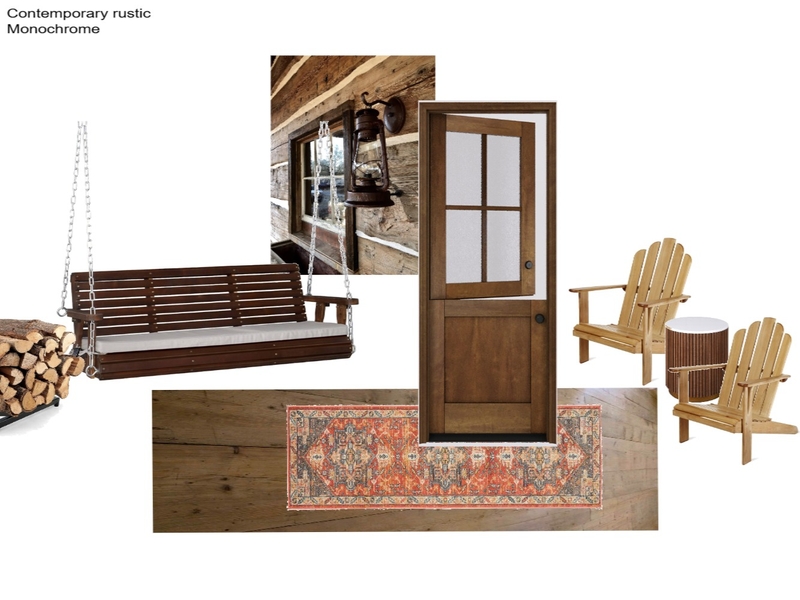 Redwood Creek Cabin, Porch Interior Design Mood Board by Amanda Lutz
