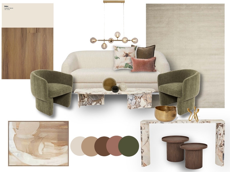 Livingroom Interior Design Mood Board by Handesigner