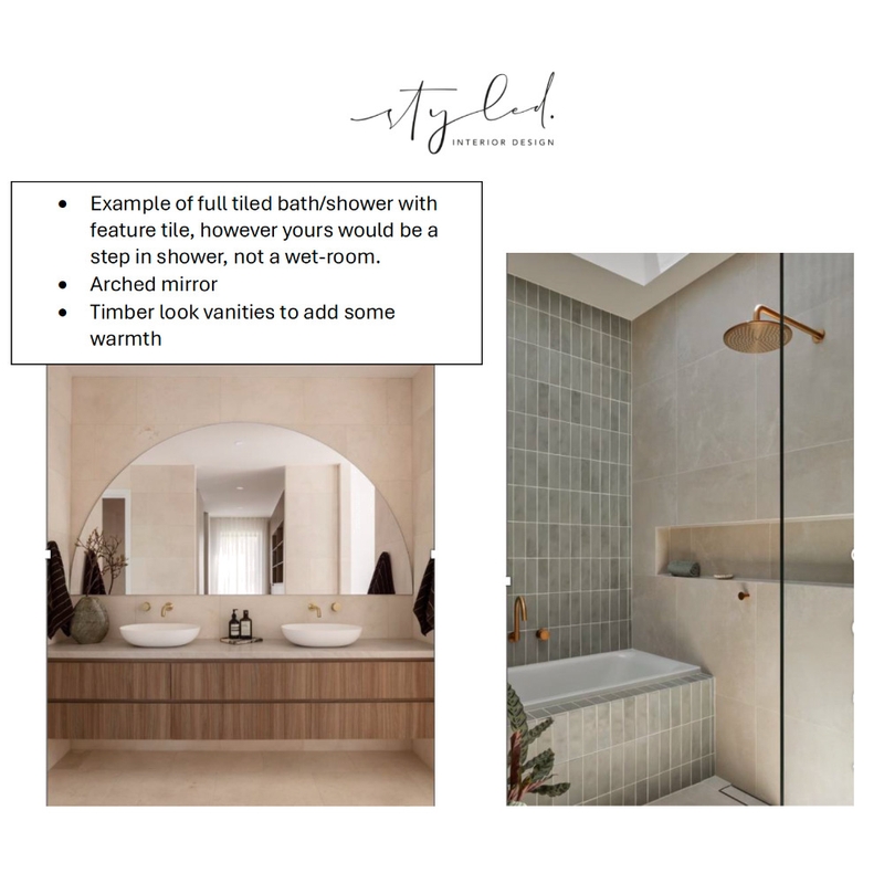 Mayne - Example Bathroom Interior Design Mood Board by Styled Interior Design