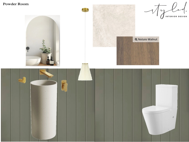 Powder Room - Maine Interior Design Mood Board by Styled Interior Design