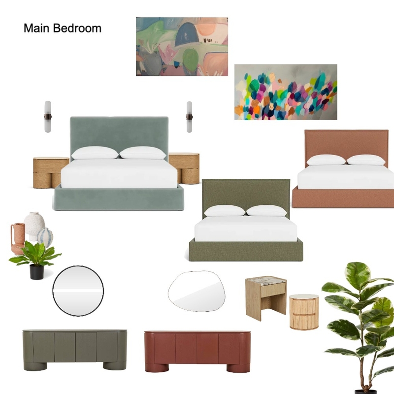 Chapman main bedroom Interior Design Mood Board by Susan Conterno