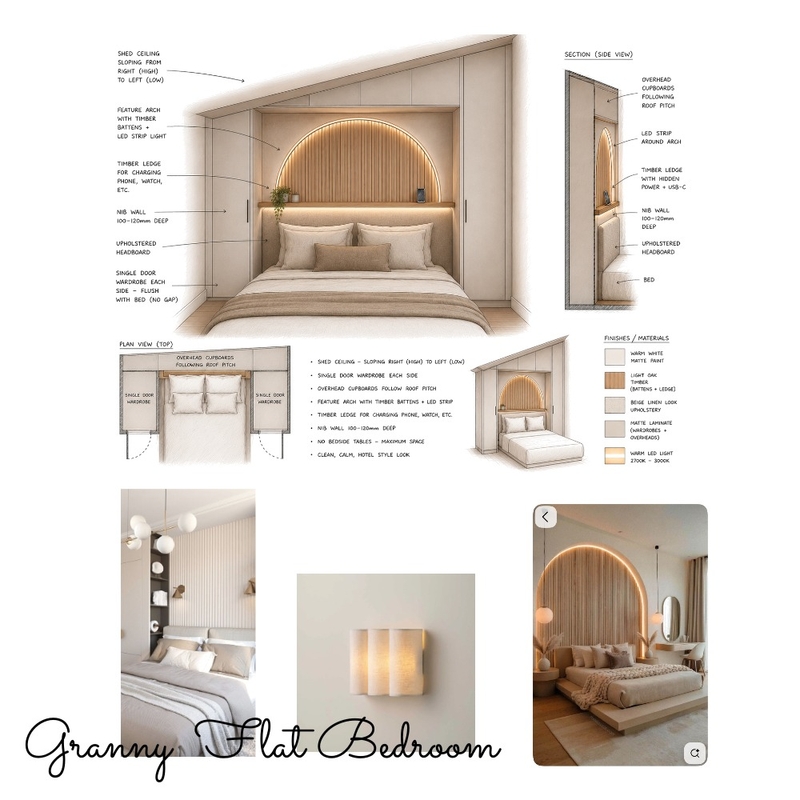 Granny fLAT BEDROOM Interior Design Mood Board by ClaudiaTomkinson