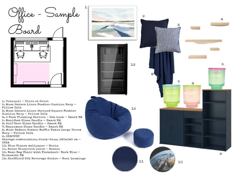 Module 10 - Nikora Cameron - South & West Interior Design Mood Board by goodall.edit.design