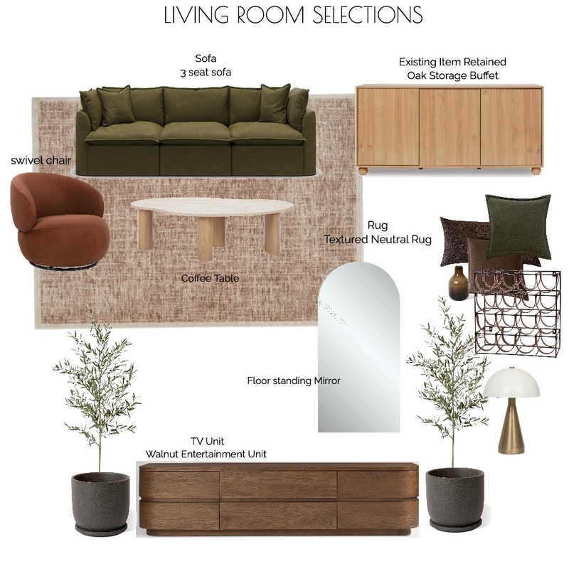 NICK LIVING ROOM Interior Design Mood Board by HOUSE OF MAY DESIGNS