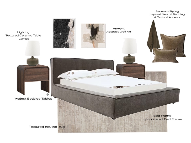 Bedroom Nick Interior Design Mood Board by HOUSE OF MAY DESIGNS