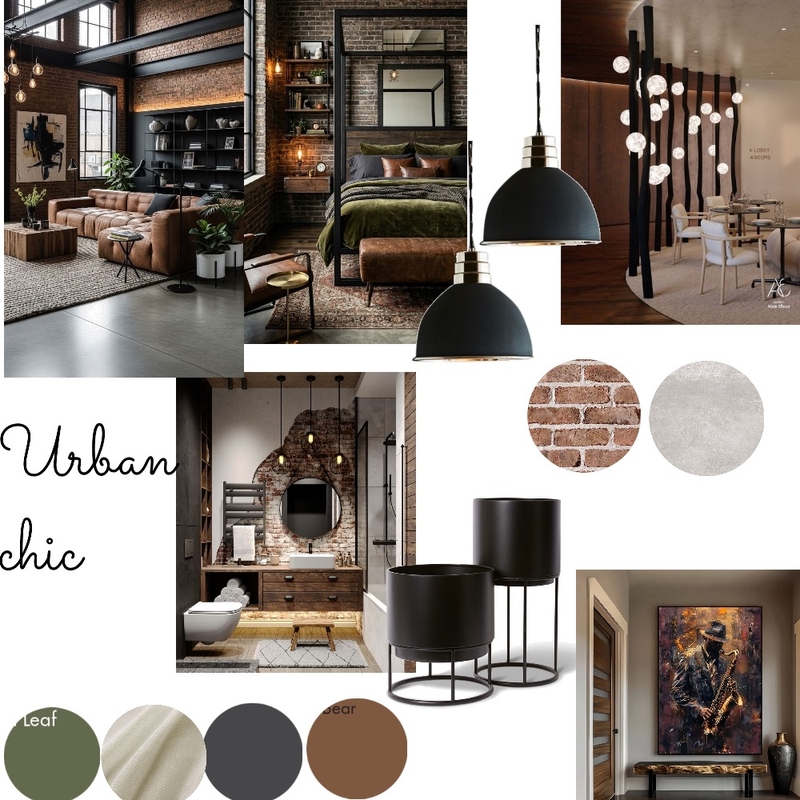 Urban chic Interior Design Mood Board by Chiiey