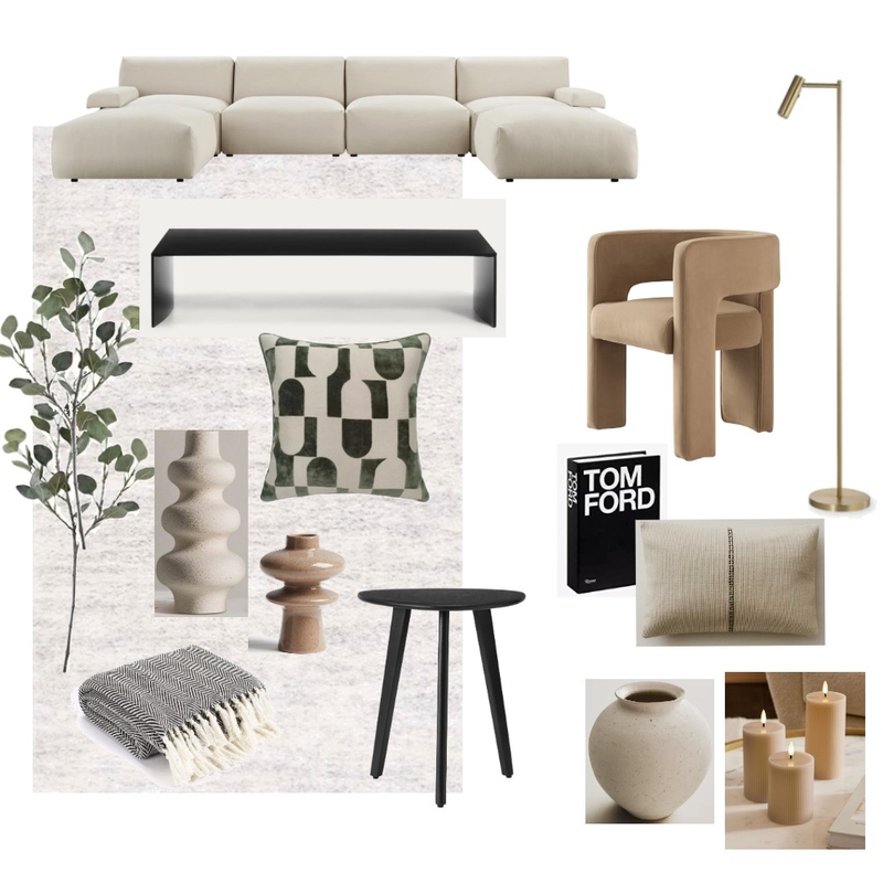 Chelsea Water 3 bed living room wood 2 Interior Design Mood Board by Lovenana