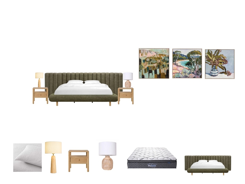 Main Bedroom Upstairs Interior Design Mood Board by IIDR Interior Design