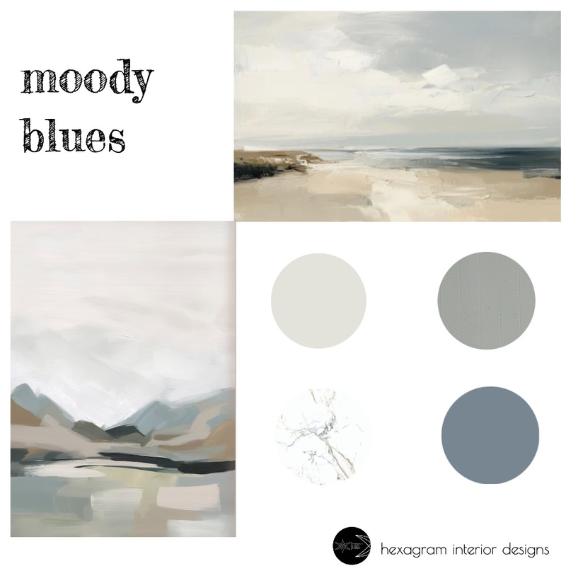 Moody_Blues Interior Design Mood Board by Snap Wise