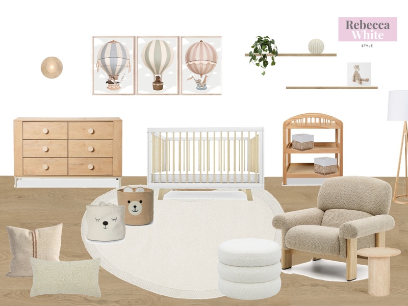 nursery Interior Design Mood Board by Rebecca White Style