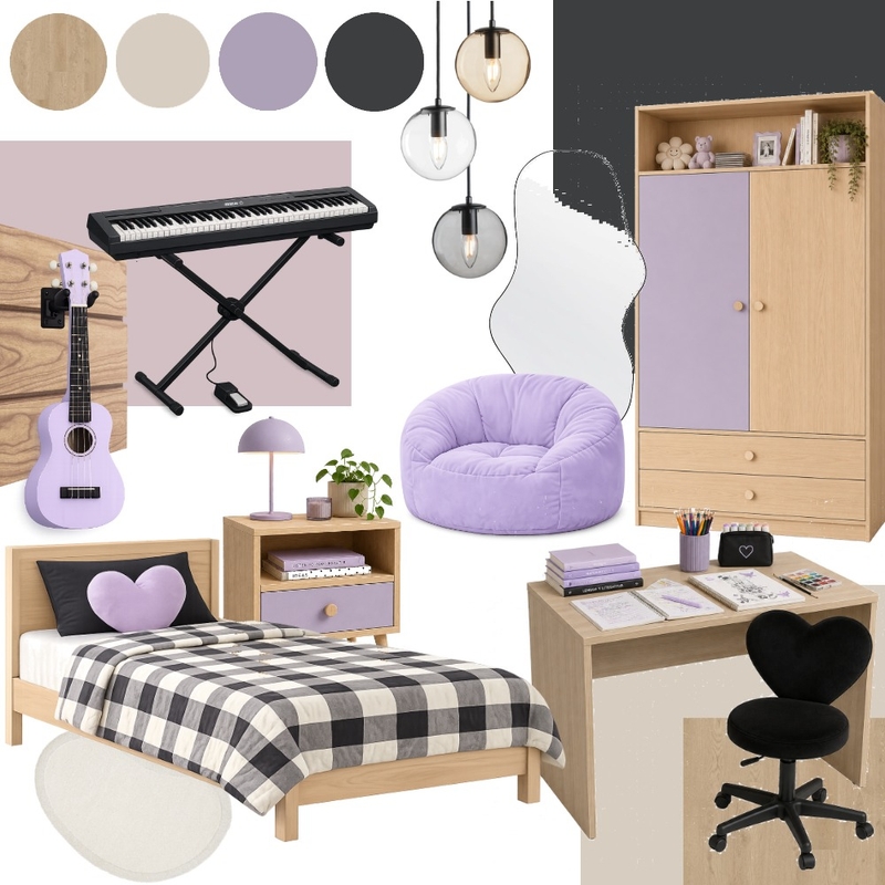 Primer moodboard TP1 dormitorio niña Mood Board by barbyd8 on Style Sourcebook