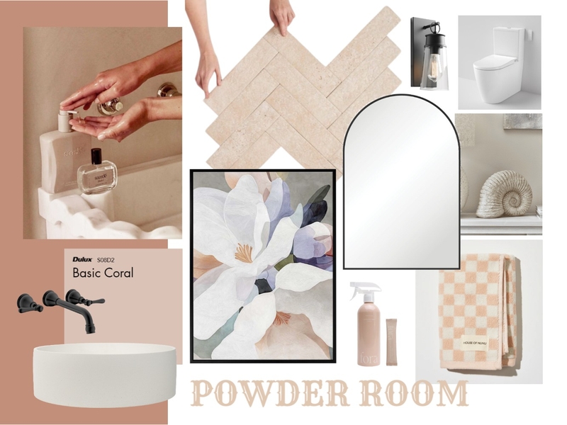 Powder Room Interior Design Mood Board by olive+pine