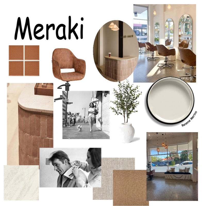 Hairsalon Interior Design Mood Board by Leigh Fairbrother
