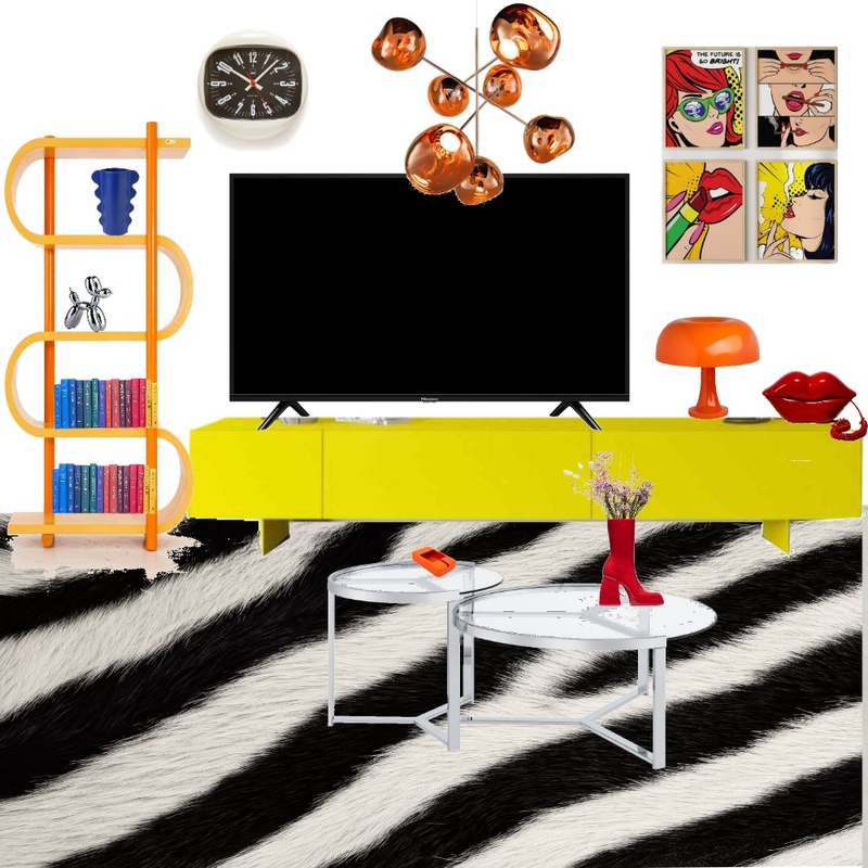 dnevna soba pogled ka tv-u Interior Design Mood Board by TeodoraNadlački