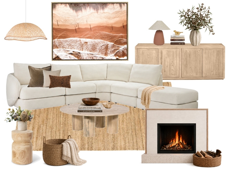 Australian Living Room 2 Interior Design Mood Board by Jacqui Minell - Little Fox Interiors
