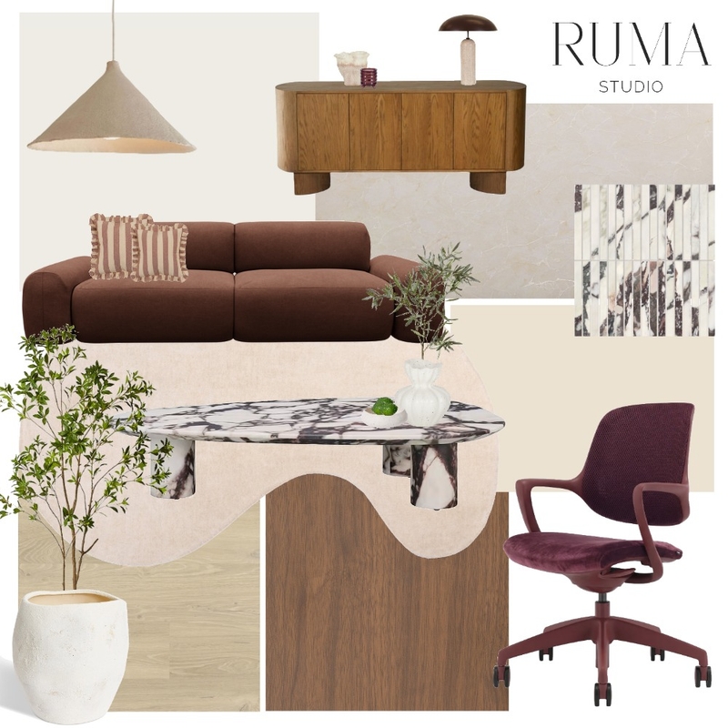 Office Option 1 Interior Design Mood Board by Ruma Studio Office Option 1 Interior Design Mood Board by Ruma Studio