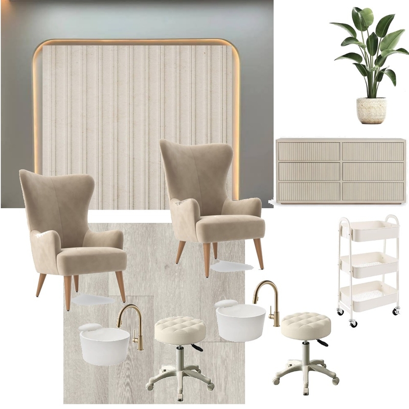 Selise Ramdass Pedicure Station Interior Design Mood Board by jdarinteriors