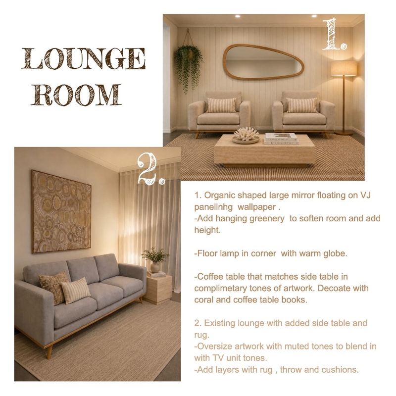 JM Lounge room in situ Interior Design Mood Board by KM2639