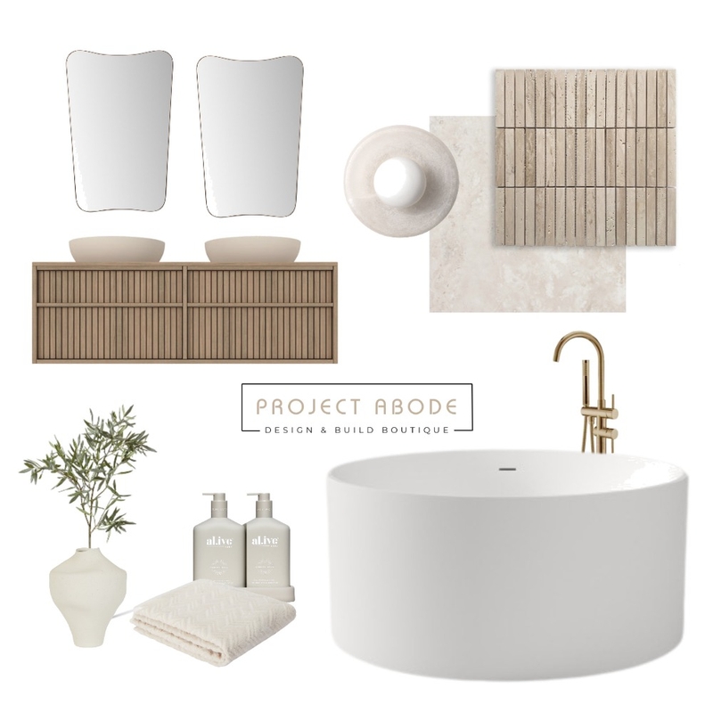 WARM NEUTRAL Bathroom Modern Australian Style Interior Design Mood Board by Project Abode WARM NEUTRAL Bathroom Modern Australian Style Interior Design Mood Board by Project Abode