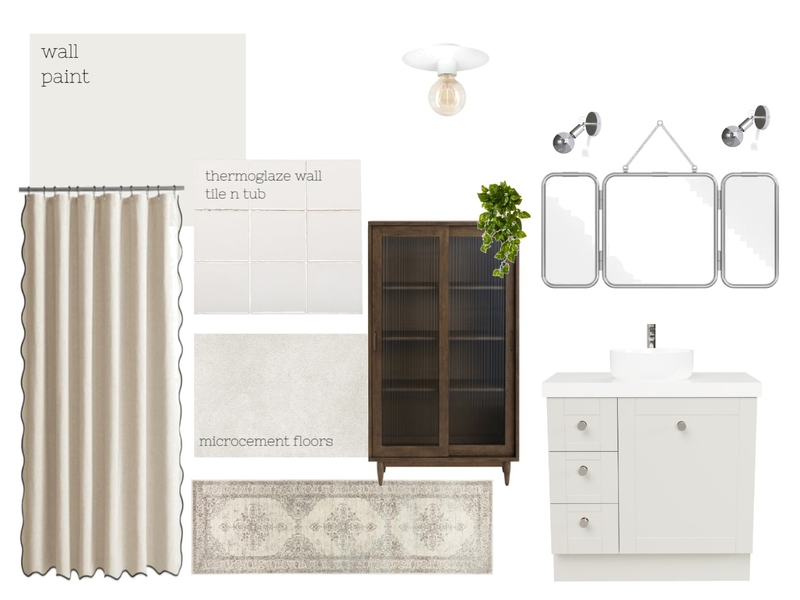 leanyer budget no demo bathroom Interior Design Mood Board by Sonya Ditto