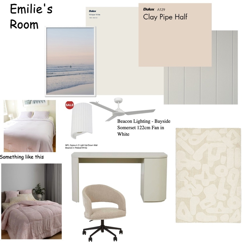 Emilie's room Interior Design Mood Board by fleetwood5