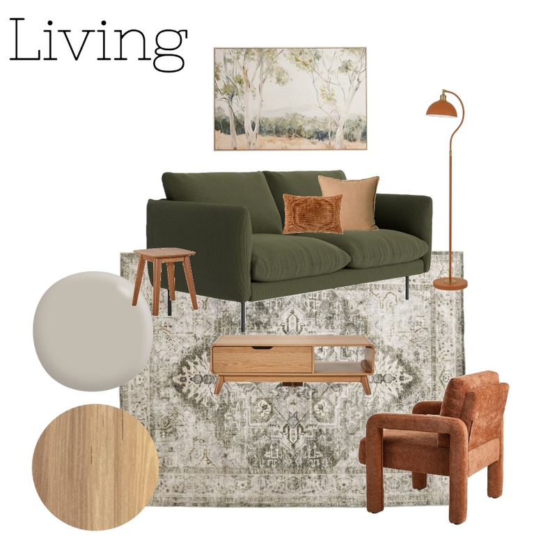 Collins Creek - Living 3 Interior Design Mood Board by alice@nichedesign.com.au