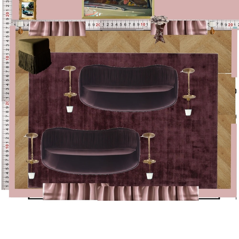 Cinema Blue Colour Drench Interior Design Mood Board by dl2407