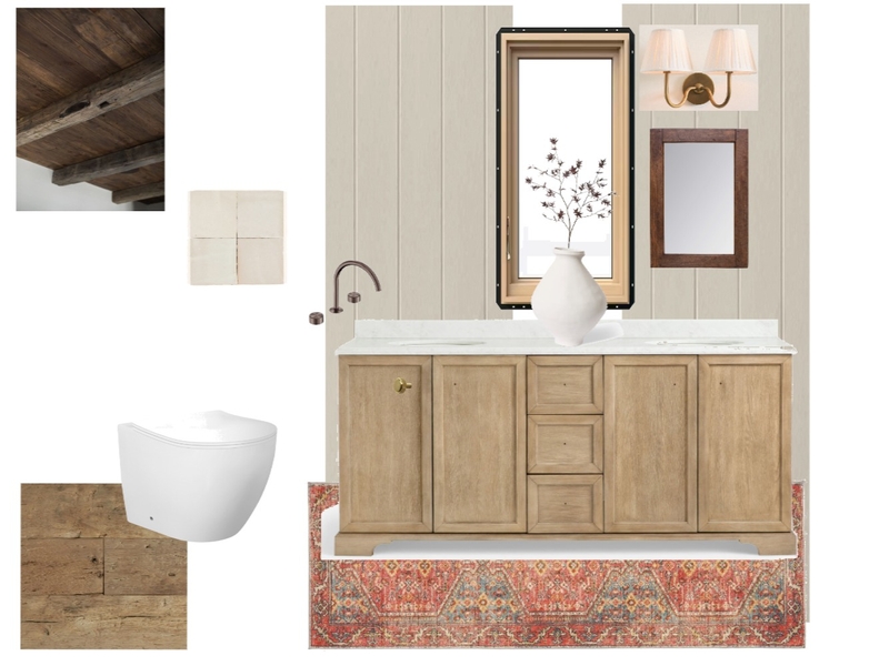 Redwood Creek Cabin, Bath Interior Design Mood Board by Amanda Lutz