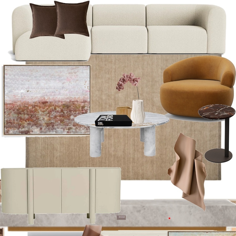 Living area sculptured art v1 globewest Interior Design Mood Board by Efi Papasavva