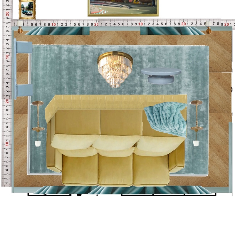 Cinema Blue Colour Drench Interior Design Mood Board by dl2407