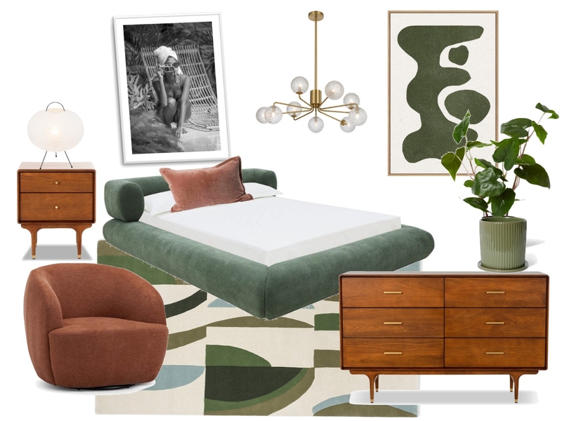 Mid Century Modern Inspired Interior Design Mood Board by RB Interior Design Mid Century Modern Inspired Interior Design Mood Board by RB Interior Design