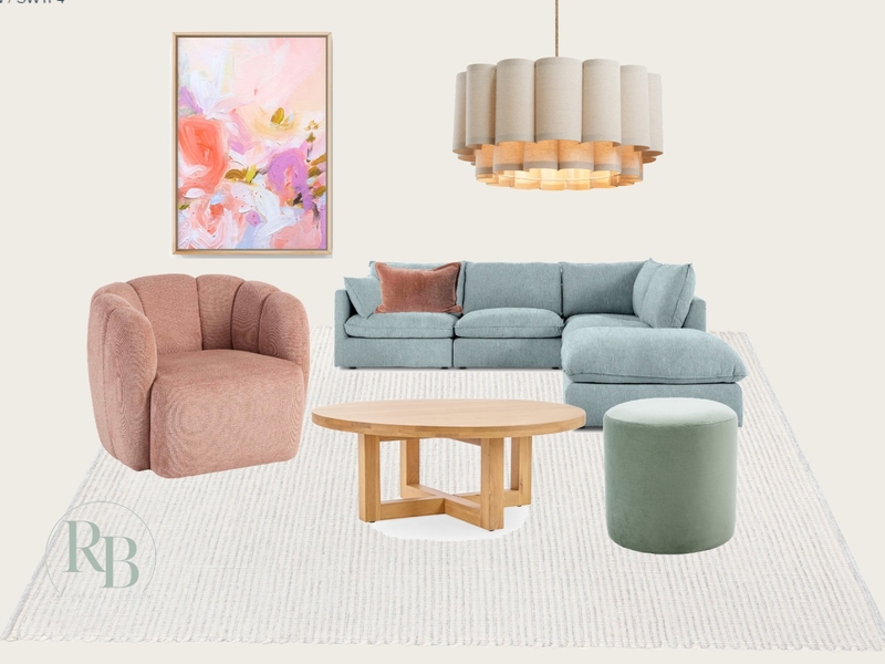 Pastel Luxe Interior Design Mood Board by RB Interior Design