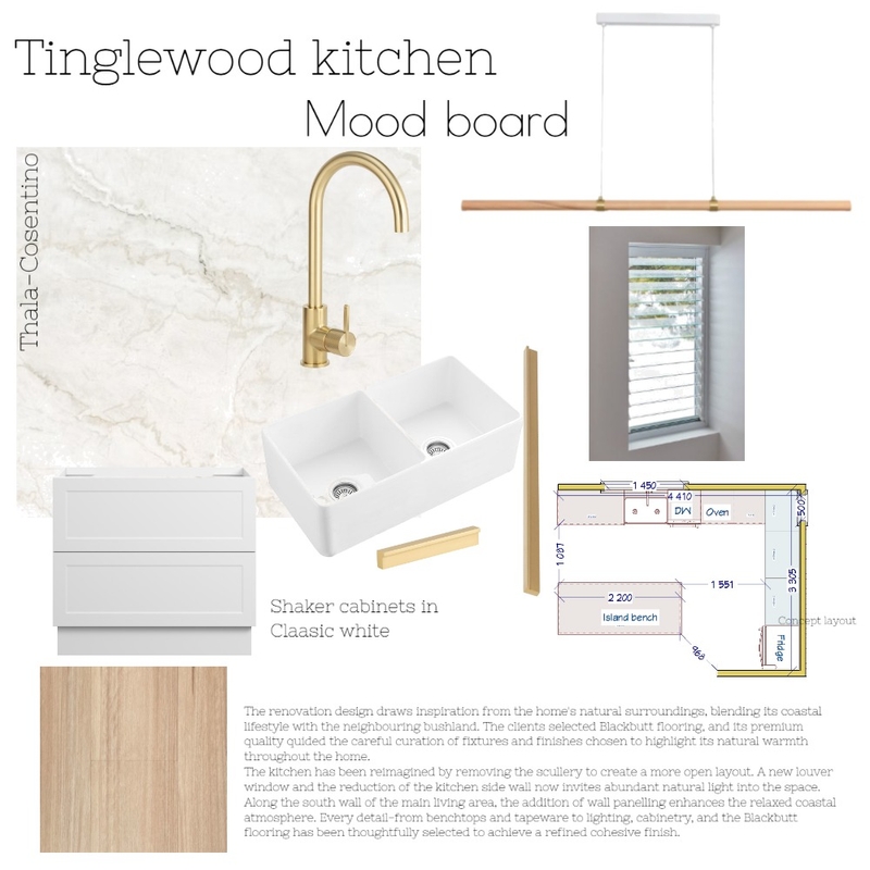 Tinglewood Kitchen moodboard farmhouse Interior Design Mood Board by Metric Designs