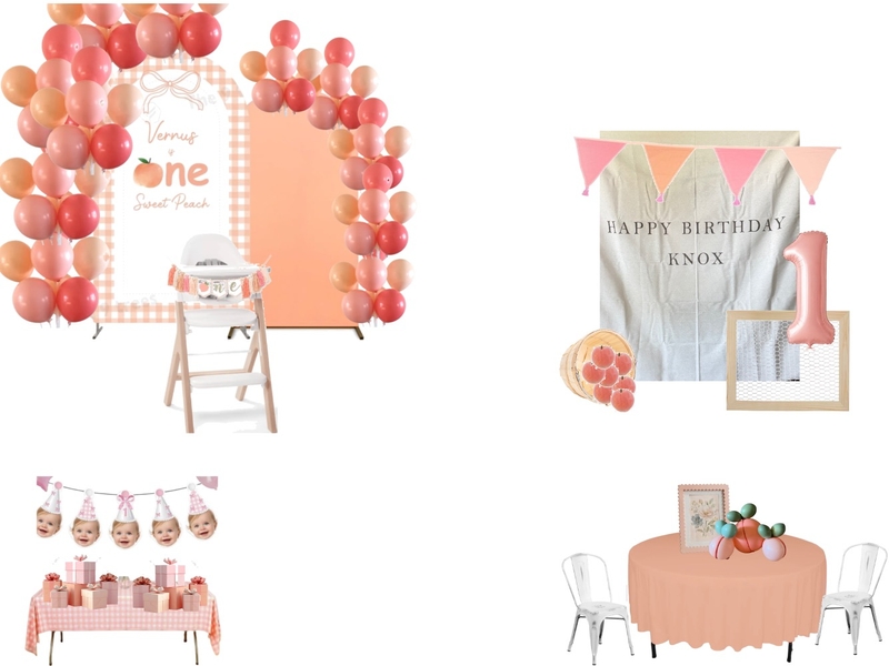one sweet peach Interior Design Mood Board by kaileeek