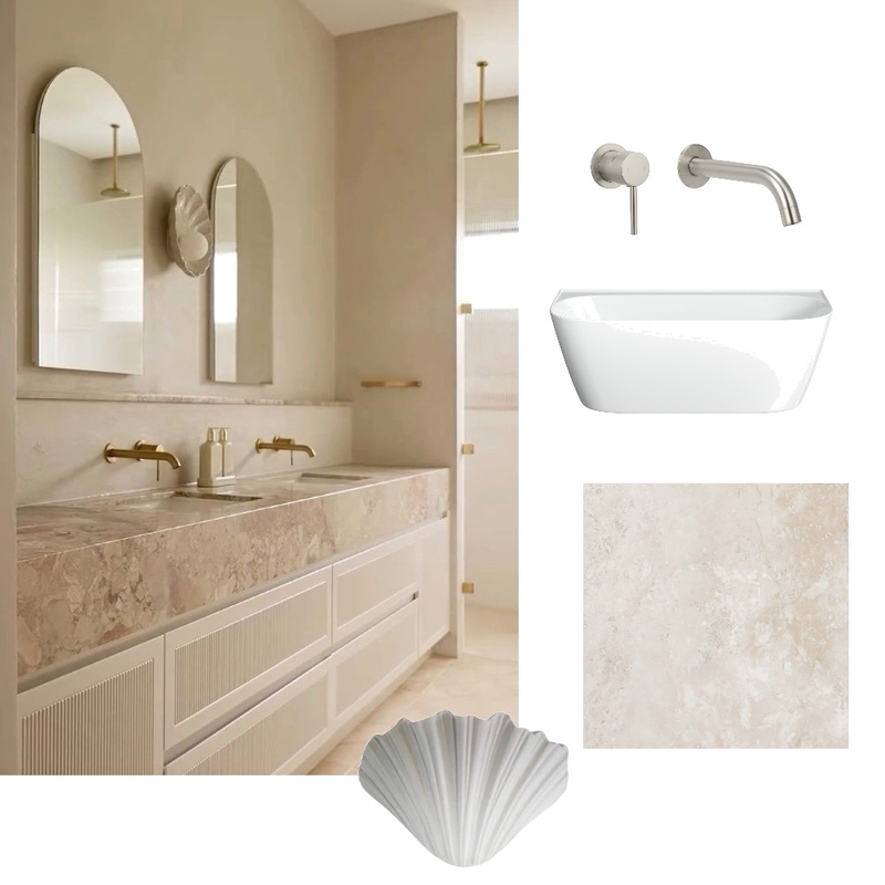 Girls Bathroom Interior Design Mood Board by ChloeO