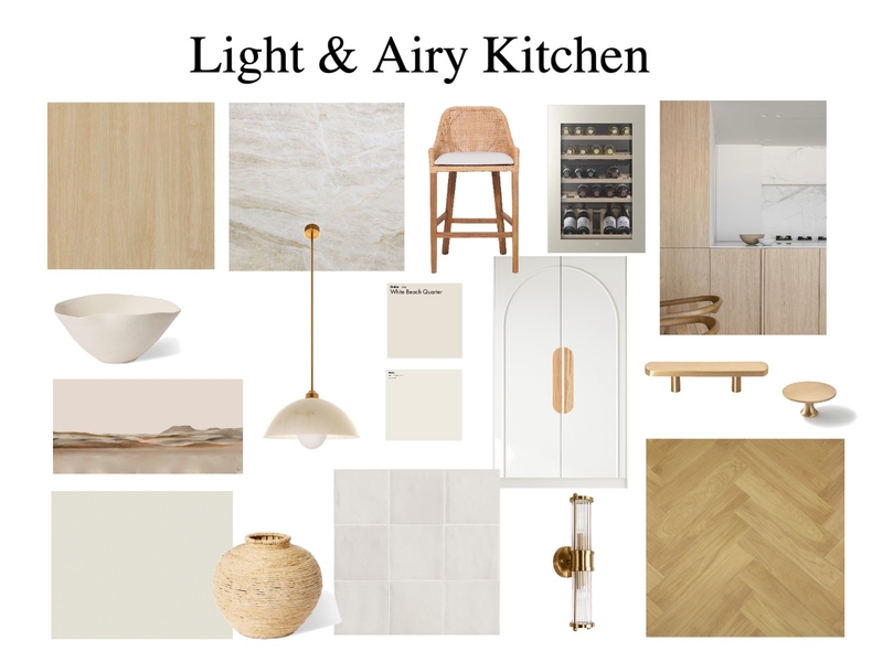 Light & Airy Kitchen Interior Design Mood Board by donellemurray Light & Airy Kitchen Interior Design Mood Board by donellemurray