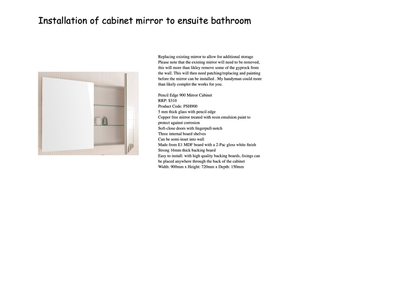 Ensuite Mirror Interior Design Mood Board by IIDR Interior Design