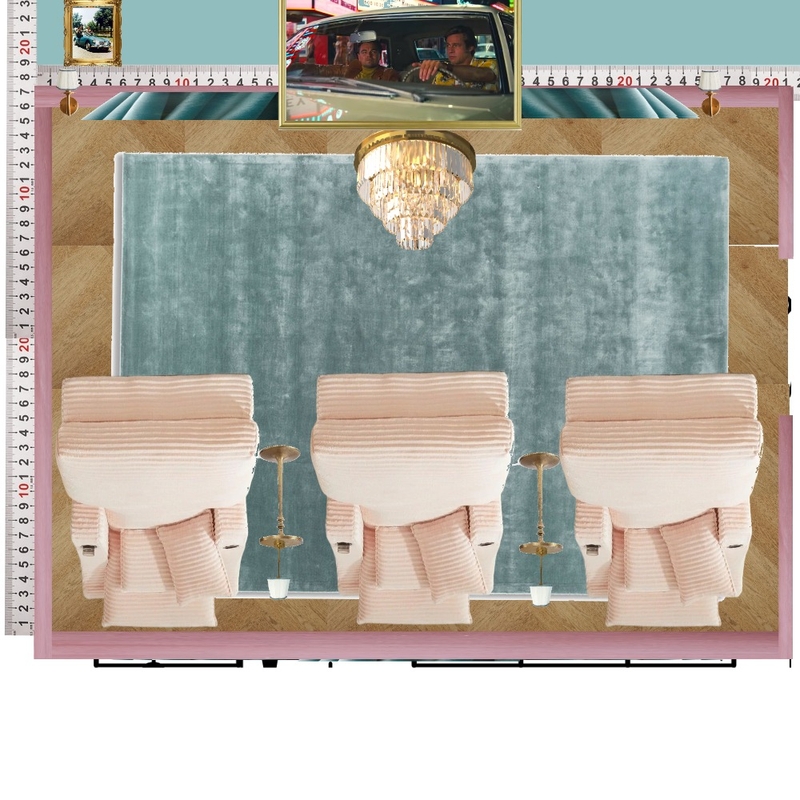 Cinema Blue Colour Drench Interior Design Mood Board by dl2407